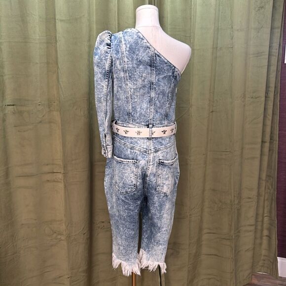 Retrofête One-Shoulder Denim romper, L - Picture 11 of 14